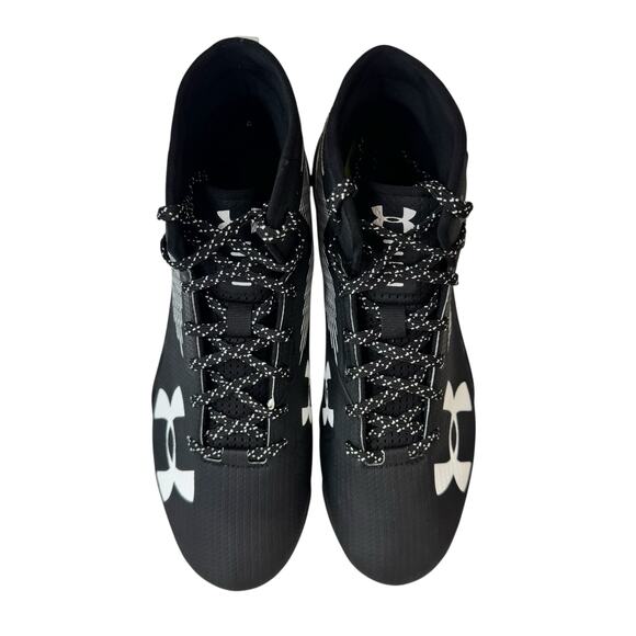Under Armour Mens Football Cleats Black White Sz 10 main image 8